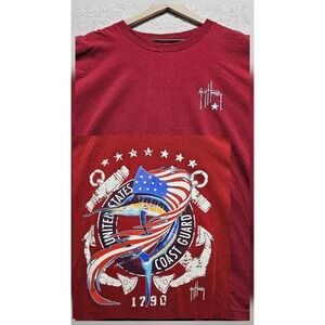Guy Harvey United States Coast Guard T Shirt Dark Red 2X Large Graphic Tee Men